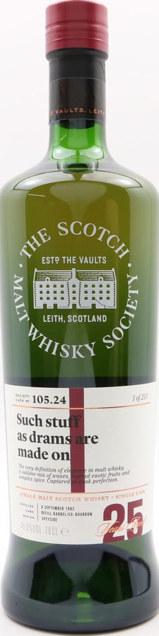 Tormore 1992 SMWS 105.24 Such stuff as drams are made on Refill Ex-Bourbon Barrel 49% 700ml