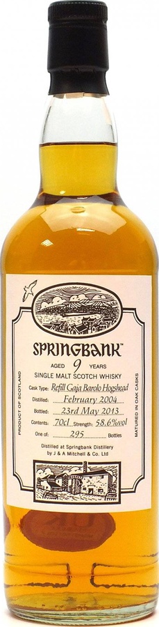 Springbank 2004 Open Day Bottling Refill Gaja Barolo Hogshead 58.6% 700ml