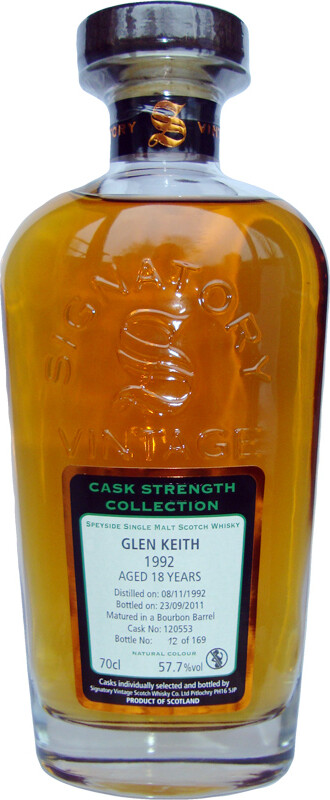Glen Keith 1992 SV Cask Strength Collection 18yo Bourbon Barrel #120553 57.7% 700ml