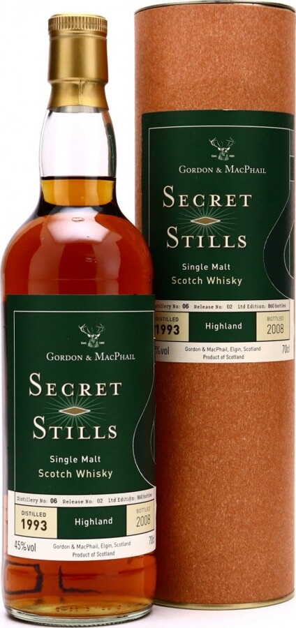Glen Garioch 1993 GM Secret Stills 06.02 14yo First Fill Sherry Butt #779 45% 700ml