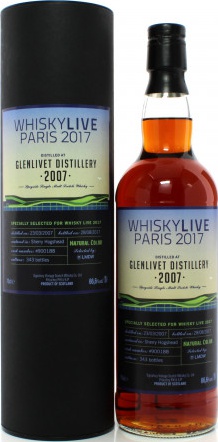 Glenlivet 2007 SV Whisky Live 2017 Sherry Hogshead #900188 66.6% 700ml