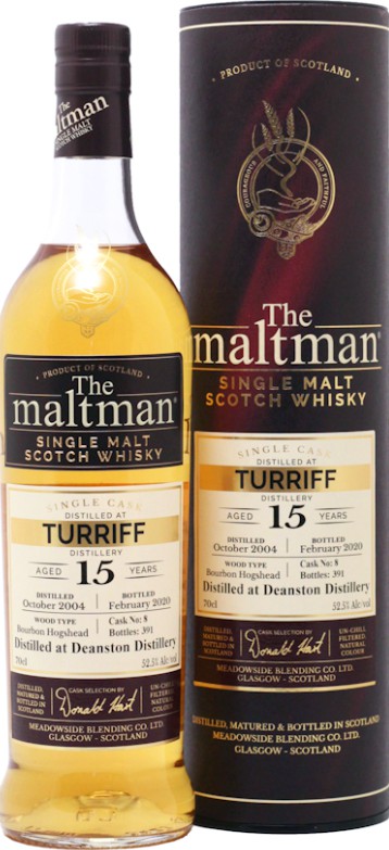 Turriff 2004 MBl The Maltman Bourbon Hogshead #8 52.5% 700ml