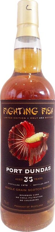 Port Dundas 1978 JW Fighting Fish 35yo Bourbon Cask Monnier Trading 59.7% 700ml