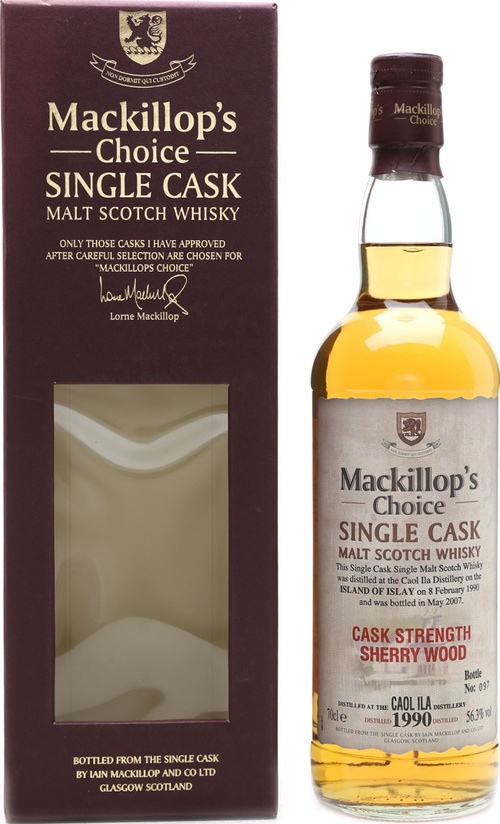 Caol Ila 1990 McC Single Cask Cask Strength Sherry Wood 56.3% 700ml