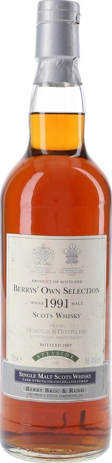 Mortlach 1991 BR Berrys Own Selection #4227 56.4% 700ml