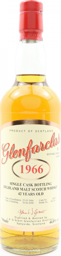 Glenfarclas 1966 Specially selected by Han & Maurice van Wees in Scotland on 13th #3349 44% 700ml