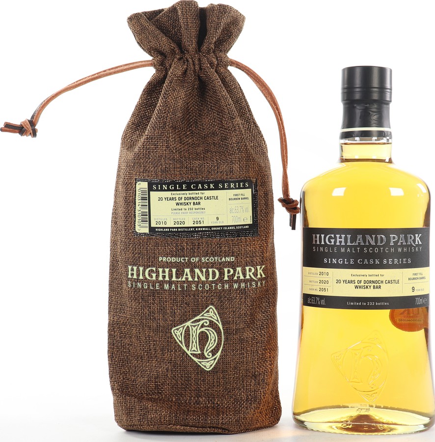 Highland Park 2010 Single Cask Series 1st Fill Bourbon Barrel #2051 63.7% 700ml