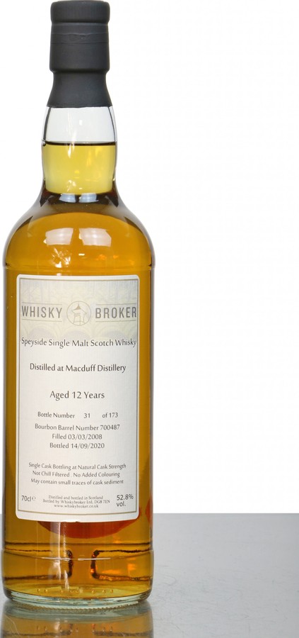 Macduff 2008 WhB Bourbon barrel #700487 52.8% 700ml