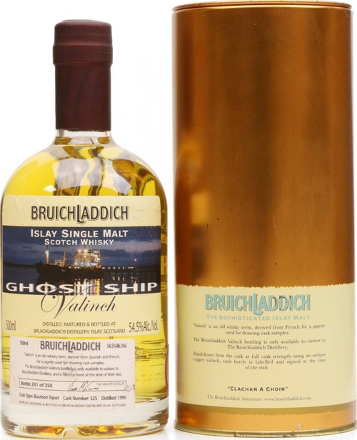 Bruichladdich 1990 Valinch Ghost Ship Bourbon Squat #525 54.5% 500ml
