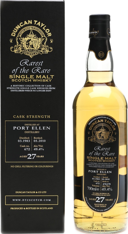 Port Ellen 1983 DT Rarest of the Rare Refill Sherry Cask #672 49.4% 700ml