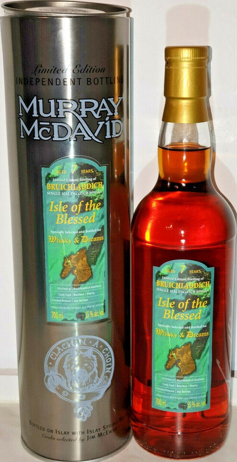 Bruichladdich 7yo MM Isle of the Blessed Bourbon Sherry Whisky & Dreams 55% 700ml