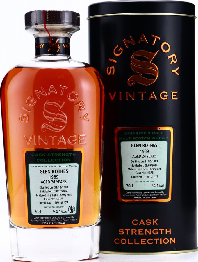 Glenrothes 1989 SV Cask Strength Collection Refill Sherry Butt #24375 54.1% 700ml