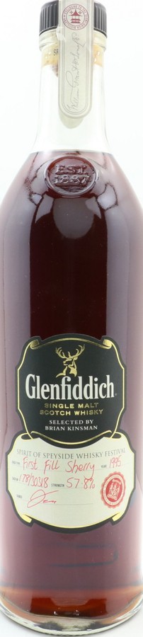 Glenfiddich 1995 First Fill Sherry Cask #30318 Spirit of Speyside Whisky Festival 2015 57.8% 700ml