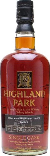 Highland Park 1973 Single Cask 2nd Fill Sherry Butt #13308 Binny's Beverage Depot 54.4% 750ml