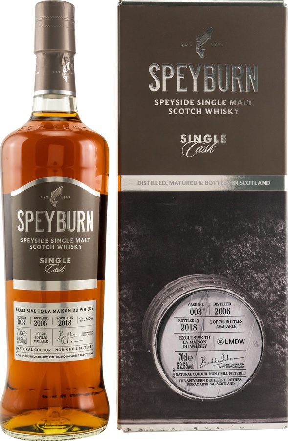 Speyburn 2006 Single Cask 1st fill Spanish Oak Butt #003 LMDW 52.5% 700ml