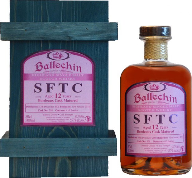Ballechin 2005 SFTC Bordeaux Cask Matured #398 55.7% 500ml