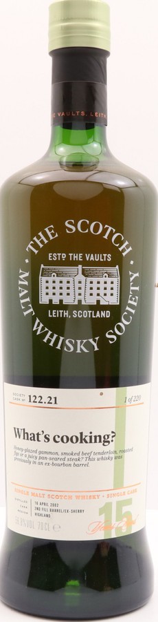 Croftengea 2002 SMWS 122.21 What's cooking? 2nd Fill Ex-Sherry Barrel 56.8% 700ml