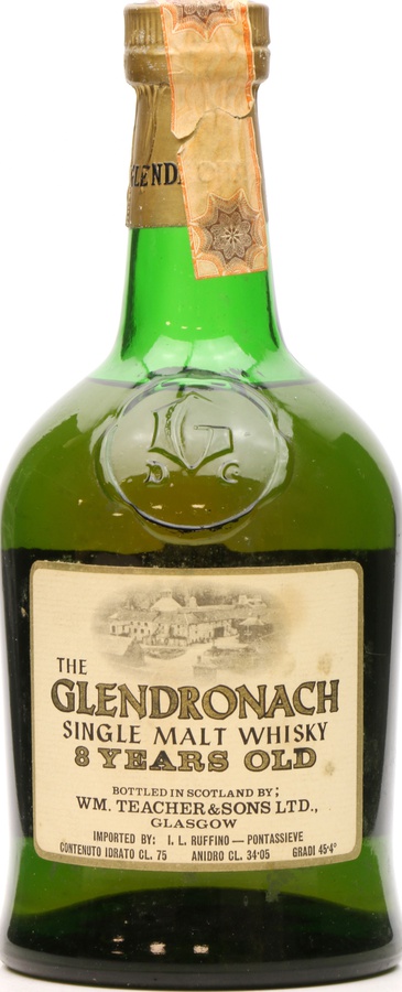 Glendronach 8yo Single Malt Whisky I. L. Ruffino Pontassieve 45.4% 750ml