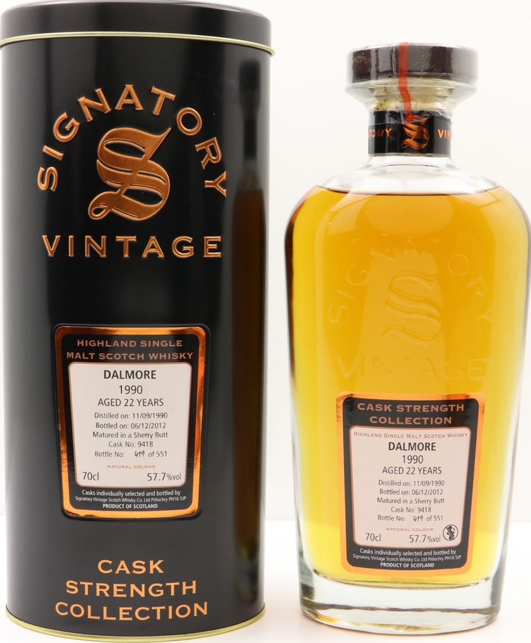 Dalmore 1990 SV Cask Strength Collection Sherry Butt #9429 57.7% 700ml