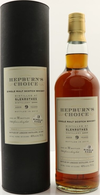 Glenrothes 2004 LsD Hepburn's Choice 9yo Sherry Butt 46% 700ml