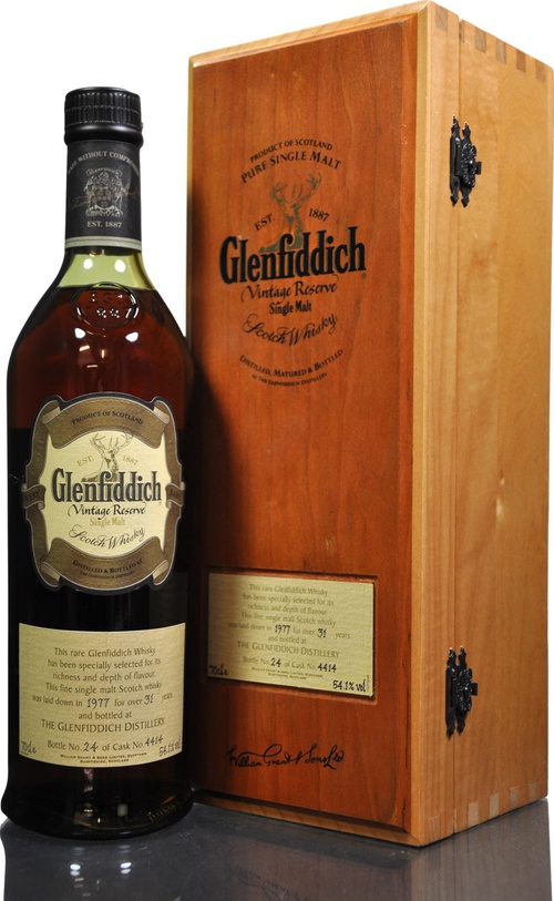 Glenfiddich 1977 Vintage Reserve 31yo 1st Fill Sherry Butt #4414 54.1% 700ml