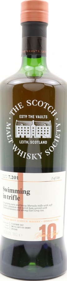 Longmorn 2007 SMWS 7.201 Swimming in trifle 2nd Fill Ex-Sherry Butt 57.6% 700ml