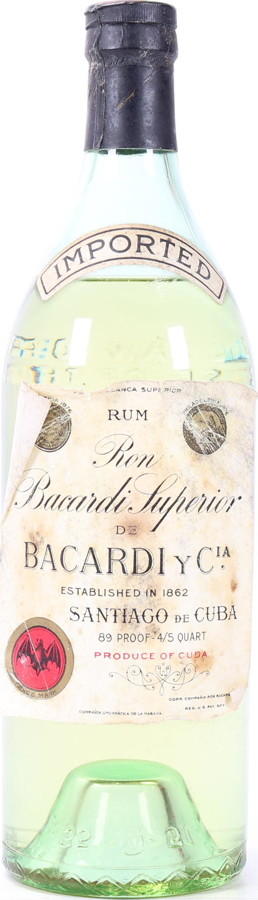 Bacardi Carta Blanca Superior 44.5% 750ml