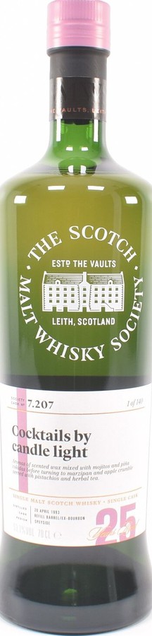 Longmorn 1993 SMWS 7.207 Cocktails by candle light Refill Ex-Bourbon Barrel 53.1% 700ml