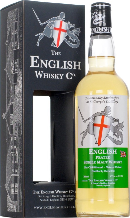 The English Whisky Peated Black Range 43% 700ml