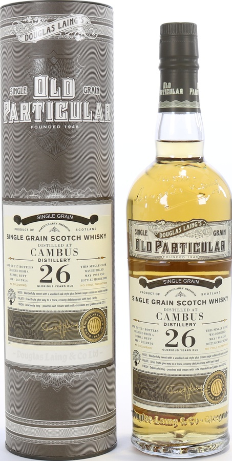 Cambus 1993 DL Old Particular Refill Butt Southport Whisky Club 43.3% 700ml