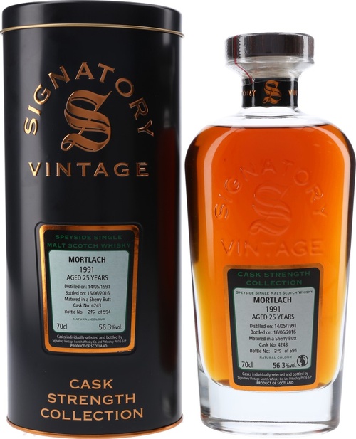 Mortlach 1991 SV Cask Strength Collection Sherry Butt #4243 56.3% 700ml