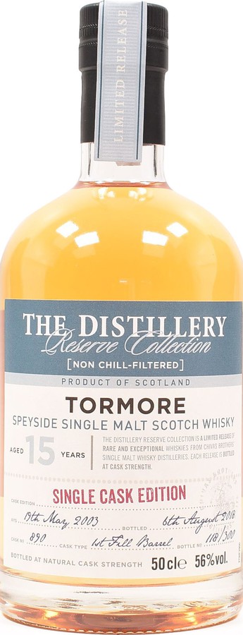 Tormore 2003 The Distillery Reserve Collection 15yo 1st Fill Barrel #890 56% 500ml