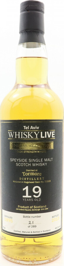 Tormore 1995 GoW Whisky Live Tel-Aviv #20315 49.1% 700ml