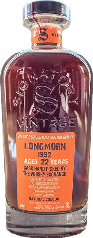 Longmorn 1992 SV Cask Strength Collection 22yo #48488 The Whisky Exchange 51.4% 700ml