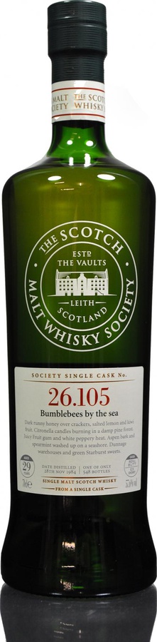 Clynelish 1984 SMWS 26.105 Bumblebees by the sea Refill Ex-Sherry Butt 57.6% 700ml