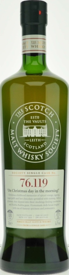 Mortlach 1995 SMWS 76.119 On Christmas day in the morning Refill Ex-Sherry Butt 56.7% 700ml