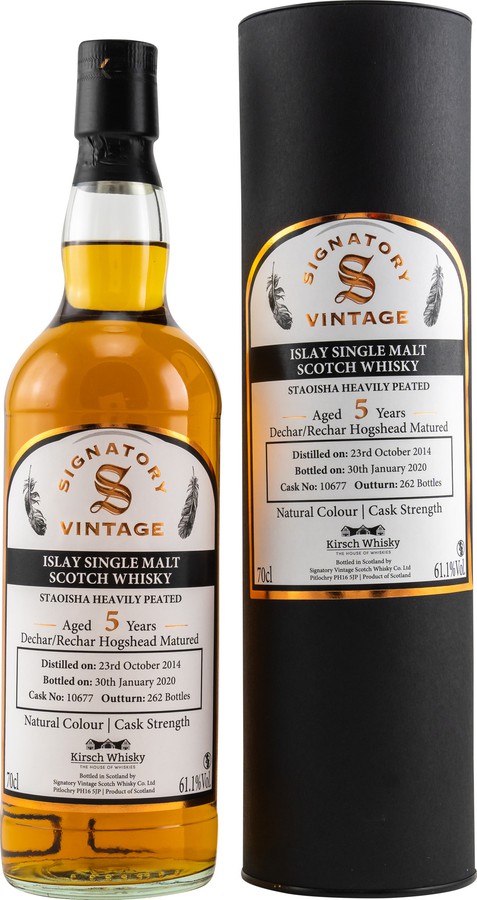 Staoisha 2014 SV Natural Colour Cask Strength Dechar Rechar Hogshead #10677 Kirsch Whisky 61.1% 700ml