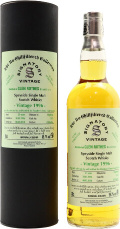 Glenrothes 1996 SV The Un-Chillfiltered Collection Cask Strength #15123 55.7% 700ml