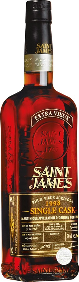 Saint James 1998 Extra Vieux 10yo 43.8% 700ml