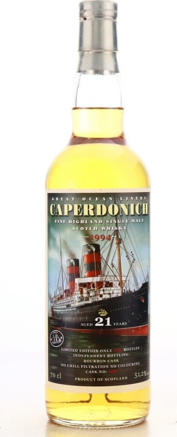 Caperdonich 1994 JW Great Ocean Liners 21yo Bourbon Cask #108 Whiskyschiff Zurich 2015 51.2% 700ml