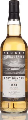 Port Dundas 1988 PDA Closed Distilleries Bourbon Barrel #9889 53.4% 700ml