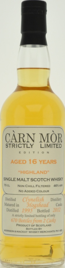 Clynelish 1995 MMcK Carn Mor Strictly Limited Edition 46% 700ml