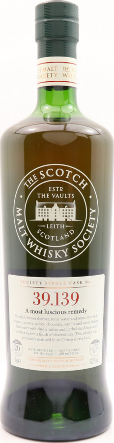 Linkwood 1996 SMWS 39.139 a most luscious remedy 58.2% 700ml