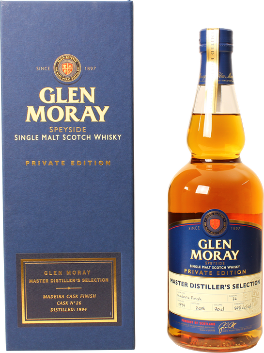 Glen Moray 1994 Private Edition Master Distiller's Selection Madeira Cask Finish #26 54% 700ml