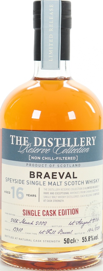 Braeval 2002 The Distillery Reserve Collection 1st Fill Barrel #13910 55.8% 500ml