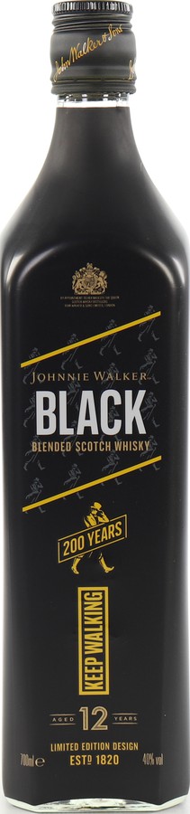 Johnnie Walker Black Label 200 Years Black Bottle 40% 700ml