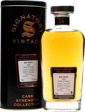 Ben Nevis 1992 SV Cask Strength Collection Sherry Butt #2310 55.5% 700ml
