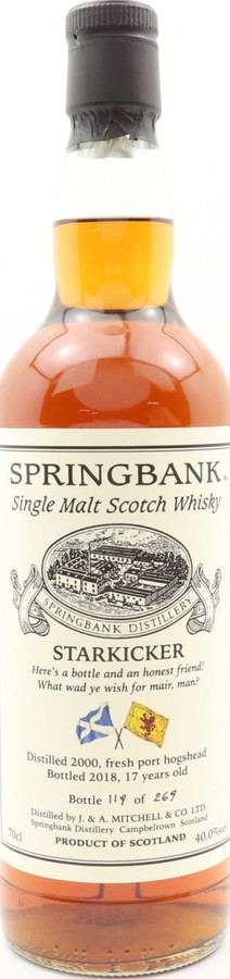 Springbank 2000 Starkicker Fresh Port Hogshead Straight Whisky Austria 40% 700ml