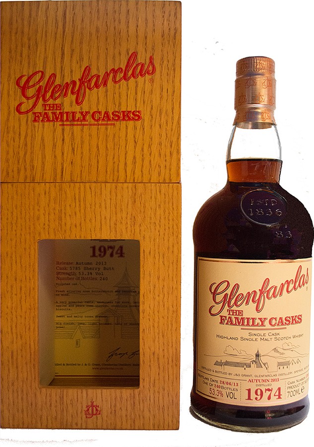 Glenfarclas 1974 The Family Casks Release A13 Sherry Butt #5785 53.3% 700ml