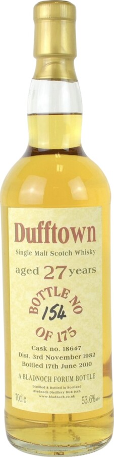 Dufftown 1982 BF #18647 53.6% 700ml